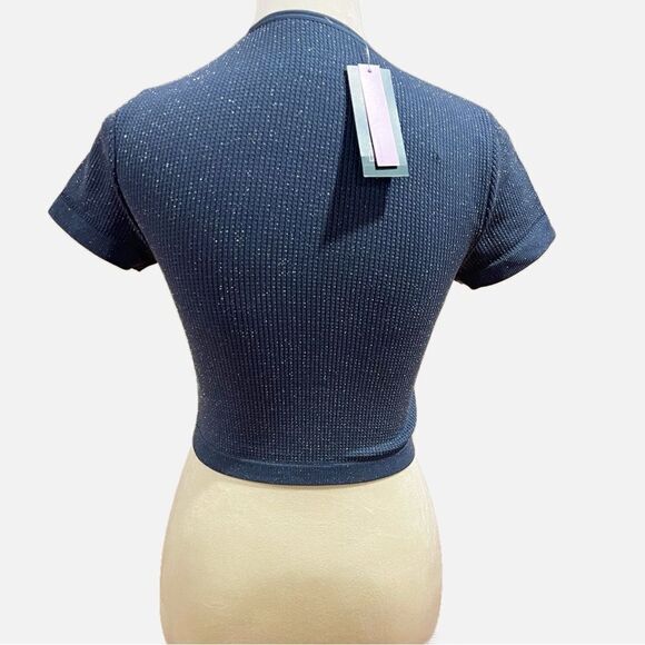 NWT Cropped Wild Fable sparkle top - Picture 2 of 6